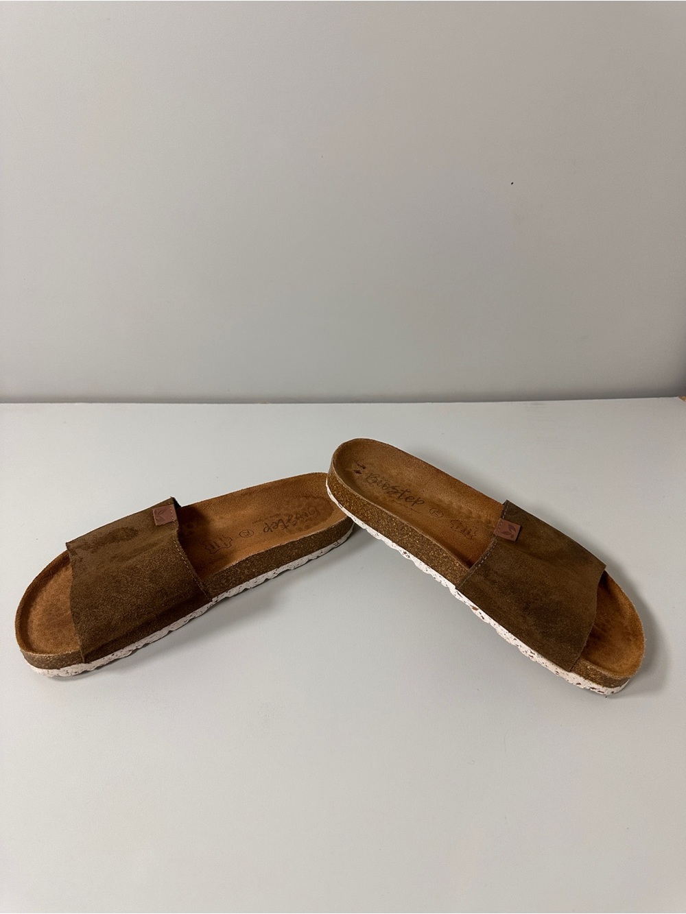 Women’s Slip-On Suede Slide Sandals in Brown - Easy Everyday Wear